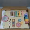 LOLFUN Wooden Baby Walker for Girls with Wheels, Push Walker for Girl 12 Months, Pink Baby Push Toy for 1 Year Old Walking