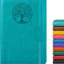 Lined Journal Notebook for Women Men,256 Pages A5 Hardcover Leather Journals for Writing,Travel,Business,Work & School,College Ruled Notebooks for Note Taking,Diary Notepad 5.7"8.3" (blue)