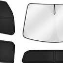 T TGBROS Window Shades for Toyota Tacoma 2024 2025 2026 Windshield Side Rear Window Full Set Window Shades Privacy for Tacoma Accessories Foldable Black Out Window Cover 6PCS