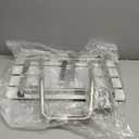 24" x 15" Phenolic White 3 Slats Folding Wall Mount Shower Seat Bench, ADA Compliant