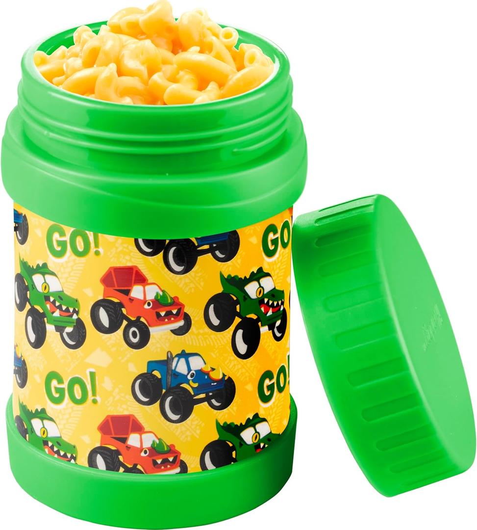 Bentology Insulated 13oz Food Jar for Kids- Hot or Cold Food, Soups, Liquids, Noodles - Wide Mouth Stainless Steel Container & BPA Free, Large Leak Proof thermos for Back to School Lunch Boxes, Bags