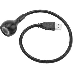 Black B USB LED Lamp, Long Flexible Neck Desk Light, Portable Gooseneck Light for Home, School, Office, Night Studying