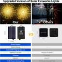 MERRIMAX M Solar Firework Lights Outdoor, 5 Pack 1000LED Solar Starburst Lights with Remote, 8 Modes Dimmable Waterproof Hanging Fairy Lights for Garden, Patio, Holiday Christmas Decor (Warm White)