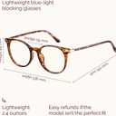 Gaoye Blue Light Blocking Glasses, Retro Round Eyewear Frame Anti Eyestrain Computer Glasses for Women Men (Tea Leopard/Transparent Lens)