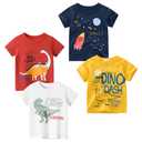 Toddler Boys Shirts Short-Sleeve Little Kids t Shirts Boys' Tops, Tees & Shirts Graphic TEE Age for 2-7 Years 2-Pack 110