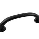 Hickory Hardware 1 Pack Solid Core Kitchen Cabinet Pulls, Luxury Cabinet Handles, Hardware for Doors & Dresser Drawers, 3-3/4 Inch (96mm) Hole Center, Matte Black, Zephyr Collection