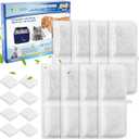 8+8 PACK Filters Compatible with Kastty Replacement Filters 108oz/3.2L, Compatible with Kastty Battery Operated Cat Water Fountain Filter & Pump Filter