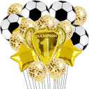 2 x Soccer Birthday Party Decorations, 16 Pcs World Cup Soccer Balloons Set for Boys Kids Soccer Fans Sports Lovers Family Gatherings Theme Parties, Medium