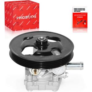 PHOBOOS Power Steering Pump Compatible with Chevrolet Tracker 2001-2004, Suzuki Grand Vitara 1999-2005 & XL-7 2002-2006, 2.5L/2.7L Models, with Outlet & Pulley, Low Noise, Ref. 21-5269