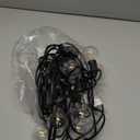 Outdoor String Lights 25 Feet G40 LED Patio Lights, Plug-in, 13 Plastic Edison Bulbs(1 Spare), Waterproof Connectable Hanging Light for Backyard Porch Balcony Party Decor, E12 Base, Black