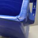 United Solutions Highboy Recycling Container, 23 Gallon, Space Saving Slim Profile and Easy Bag Removal for Indoor or Outdoor use, Recycle Blue