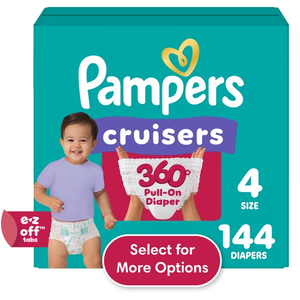 Pampers Cruisers 360 Baby Diapers Size 4, 144 Count