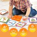 Torlam CVC Word games Phonics Games Sight Words Flash Cards, Spelling Reading Learning Flashcards, Speech Therapy Toy Preschool Kindergarten Classroom Learning Activities Must Have Homeschool Supplies