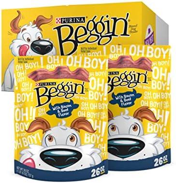 Purina Beggin' Strips With Real Meat Dog Treats With Bacon and Beef Flavors - (Pack of 2) 26 oz. Pouches BB Date OCT 2026