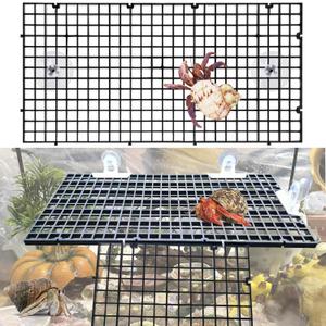 4 Pcs DIY Hermit Crab Climbing Toys | Hermit Crabs Climbing Wall & Platform with Ladder | Hermit Crab Tank Accessories Decorations Supplies for Turtles, Lizards, Birds, Rabbits (Medium, Black)