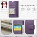 FLIPALM for Samsung Galaxy A53 5G Wallet Case with RFID Blocking Credit Card Holder, PU Leather Folio Flip Kickstand Protective Shockproof Cover Women Men for Samsung A53 Phone case(Purple)