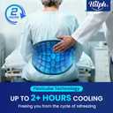 Hilph 2 Hours Long Lasting Ice Pack for Back - Extra Large Ice Pack Wrap with Ice Grid Design for Lower Back, Reusable Cold Compress for Waist, Lower Lumbar, Sciatica, Tailbone, 15.2'' x 9.3''