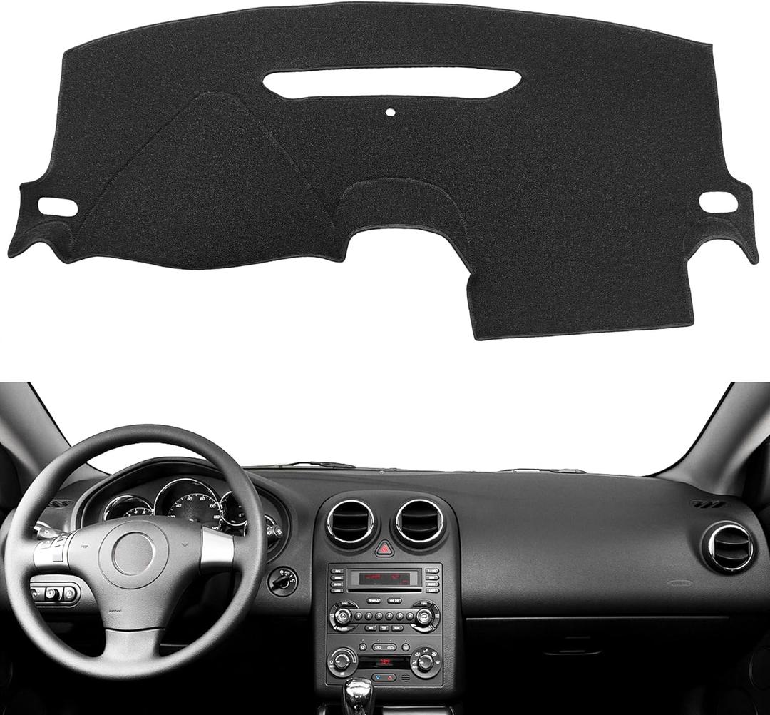 Dash Cover Mat Custom Fit for Pontiac G6 with Light Sensor Dashboard Pad Cap Carpet Protector K265 (Black)