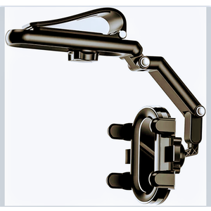 Sun Visor Phone Holder, Cell Phone Holder for Car Sun Visor Perfectly for iPhone, 360° Rotatable Rearview Phone Holder for Samsung & Other Cellphone, Car Accessories(Black)