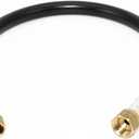 Flame King 24-inch Propane Thermo Plastic Hose Assembly, 3/8-inch ID, 3/8-inch MPT X 1/2-inch Female Flare, for RVs and Travel Trailers