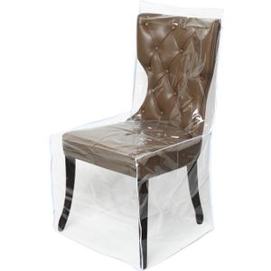 Zipcase 4 Packs Clear All Cover in Plastic Dinning Chair Covers - Heavy-Duty PVC Chair Protectors, 20D x 22W x 20H x 41H, Keep Your Dinning Chair Away from Water Dust Paws and Claws