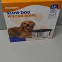 Pawtners Dog Water Bowl No Spill, 152oz/4.5L Stainless Steel Dog Floating Bowl, Slow Water Bowl for Dog with Filter, Non-Slip Base, No Splash Water Bowl for Medium Large Messy Drinkers Blue