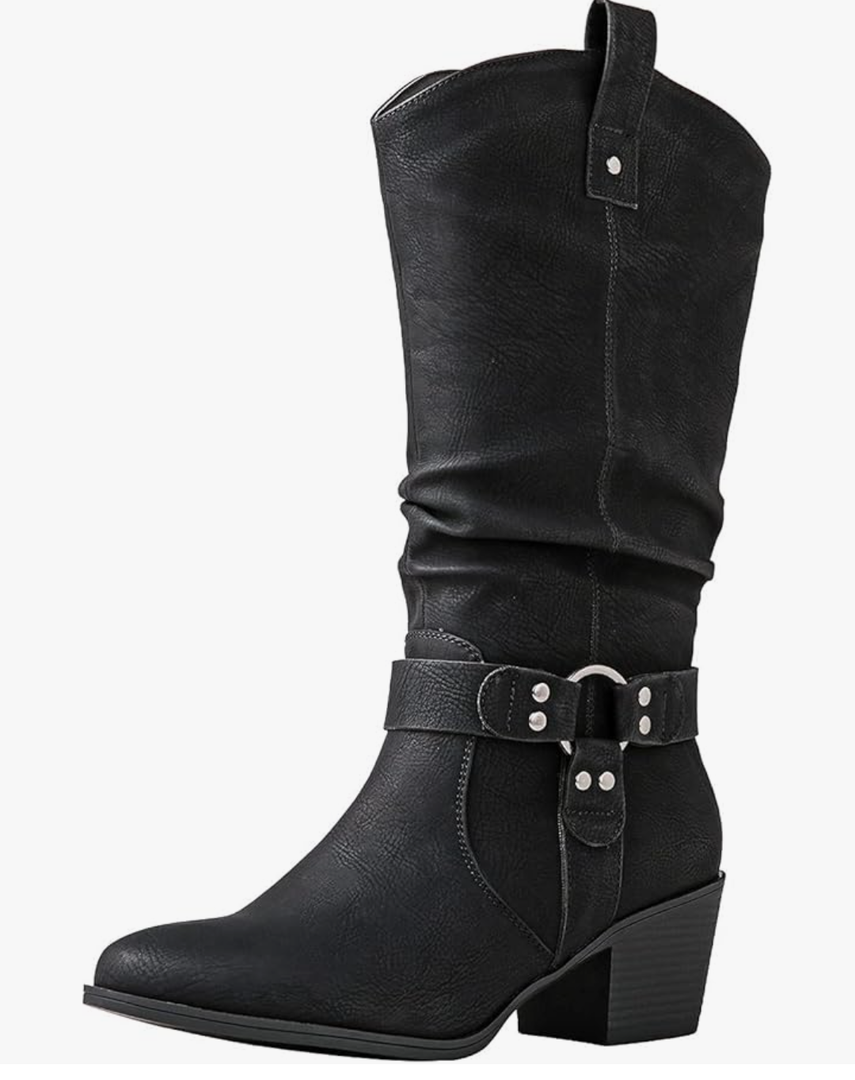 GLOBALWIN Women's Knee High Cowgirl Boots Fashion Dressy Cowboy Boots For Women 6