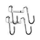 Over The Door Hooks, 2 Pack Shower Hooks Towel Hanger for Glass Door, Towel Hooks for Kitchen Bathroom Cabinets Cupboards, Stainless Steel Utility Hooks Fitting Wide and Thin Doors
