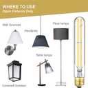 T10 Led Tubular Bulb 60 Watt E26 Incandescent Bulb 6W Dimmable Edison Led Long 3000K Soft White 600lm E26 Medium Base Lamp 7.3in,4-Pack