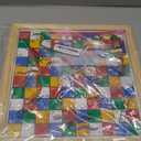 Gothink Wooden Snakes and Ladders Game - 13 Inch Educational Board Game for Children Ages 3 and Up & Adults - Classic Board Game Includes 6 Counters & 2 Dice, Rules