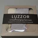 Luzzor Changing Pad Liners 3 Pack Waterproof, Soft, Absorbent, Non-Slip, Machine Washable, Reusable Baby Changing Pad Liners, Also Fits Peanut Shaped Changing Pads, Changing Table Pads