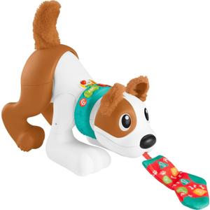 Fisher-Price Baby Learning Toy 123 Crawl with Me Puppy Electronic Dog with Smart Stages Content & Lights for Ages 6+ Months 