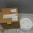 Homemory 6X6'' Extra Large Flameless Candle with 3 Wicks, Glass LED Pillar Candle, Real Wax Battery Operated Candle with Remote Control and Timer, Pure White