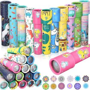 24 Pcs Classic Kaleidoscopes for Kids Educational Kaleidoscope Toys Party Favor Return Gifts Paper Tumble Tube Prism Lens Old Fashioned Vintage Valentines Gift for Kids Stock Stuffer(Cute Style)