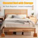 Premium Pine Wood 3-Inch Furniture Risers – Heavy-Duty, 2000 Lb Capacity, Floor Protectors, Easy to Install, Versatile for Beds, Sofas, & More
