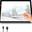 LooEooDoo A3 Light Pad for Diamond Art Bright Board, Tracing Light up Box for Weeding Vinyl, Ultra-Thin Copy Board with Adjustable Brightness for Drawing, Sketching, Animation (Black)