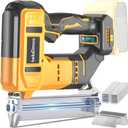 18GA Cordless Brad Nailer for Dewalt 20V Battery, 2 in 1 Electric Nail Gun/Staple Gun with 1000 Nails &1000 Staples, Battery Powered Nail Gun for Home Improvement, Woodworking (No Battery)