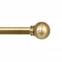DECO WINDOW Curtain Rods for Windows 44 – 120 Inch, 1 Inch Heavy Duty Extendable Metal Drapery Rod, Adjustable Curtain Rod with Decorative Ball Finials for Living Room Bedroom, Warm Gold