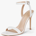 Elisabet Tang Women's Stiletto Heels Ankle Strap Open Square Toe Heeled Sandals Sexy Comfort Strappy Dress High Heel Shoes Lace Up Wedding Party Sandals Shoes
 7