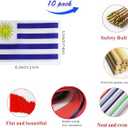 10 Pack Uruguay Flags -UY Handheld Flag- 5x8 in, Uruguayans Mini Flag. Suitable For Party Decorations, Store Displays, Bar Decorations And National Day Parades.