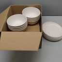 Grow Forward 24-piece Premium Wheat Straw Dinnerware Sets for 8 - Unbreakable Dishwasher & Microwave Safe Plastic Plates and Bowls Sets - Patio, Outdoors, RV, Camping Dishes - Sahara