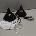 Reptile Light Fixture with Dimming Switch and Timer, 8.5 Inch Deep Dome Reptile Heat Lamp Fixture, Reptile Lamp Fixture Cap for UVB Bulb Basking Heat Bulb for Reptile Glass Terrariums, 2PCS