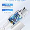 Etguuds White USB C to USB C Cable 3ft, 2-Pack 60W USBC to USBC Cord, Type C to C Charger Cable Fast Charging for iPhone 17 16 15 Pro Max Plus Air, Samsung Galaxy S25 S24 S23, for MacBook/iPad, Pixel