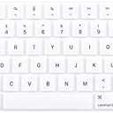 ProElife Keyboard Cover Skin for MacBook Air 13.6 inch 15 inch 2024 2023 2022 M3 M2 Chip A2681 A2941, Ultra Thin Keyboard Protector U.S Enter for 2024-2022 Air 13.6'' 15'' M3 M2 Accessory (White)