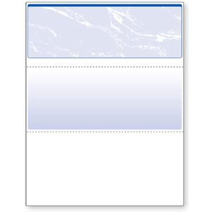 DocuGard Standard Blue Marble Top High Security Check Paper - Laser/Inkjet Printer Compatible - 11 Security Features - 500 Blank Business Checks