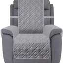 Ameritex Waterproof Nonslip Recliner Cover Stay in Place, Dog Chair Cover Furniture Protector, Ideal Recliner Slipcovers for Pets and Kids (23", Light Grey)