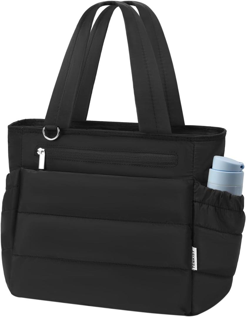 Lunch Box Tote Bag - Versatile Soft Insulated Lunchbox for Women - Lightweight Stylish Simple Lunch Pail Reusable Xlarge Cooler Bag for Adults Work Office Camping Picnic Travel Outdoor Trips Black 15L