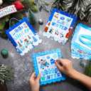 Suzile 30 Pcs Hello Winter Paper Craft Kits Make Your Own Winter Ornaments DIY Arts and Sticker Crafts for Christmas Holiday Game Activities Classroom Decorations