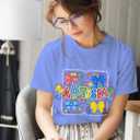 Autism Awareness Shirt Women Special Education Teacher T Shirt (Blue, XXL)