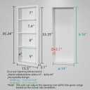 IDYLLOR Recessed Medicine Cabinet, 304 Stainless Steel Wall Niche Shower Shelf for Bathroom, Waterproof Rustproof Storage Organizer, 14" x 34", Matte White (No Mirror)